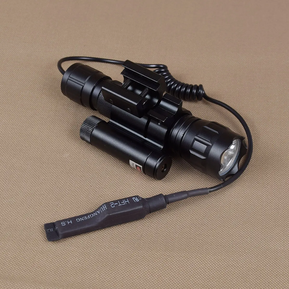 Mira láser táctica ajustable, verde y rojo, armas, Rifle ligero, caza, antorcha Airsoft, 1200 lúmenes, recargable, riel Picatinny de 20mm - imagen 2