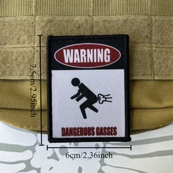 Parche táctico gases peligrosos con Velcro para ropa y mochilas