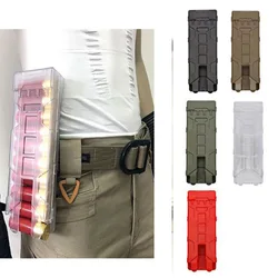 Funda de transporte oculta para escopeta táctica de 10 rondas, revistas, calibre 12, recarga de conchas de munición, caja de revistas Molle, bolsa Mag