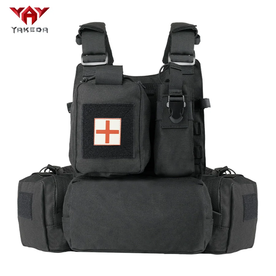 YAKEDA-Chaleco de entrenamiento multifuncional de protección completa, molde con hebilla de serpiente de metal, chaleco de camuflaje para exteriores de liberación rápida - imagen 3