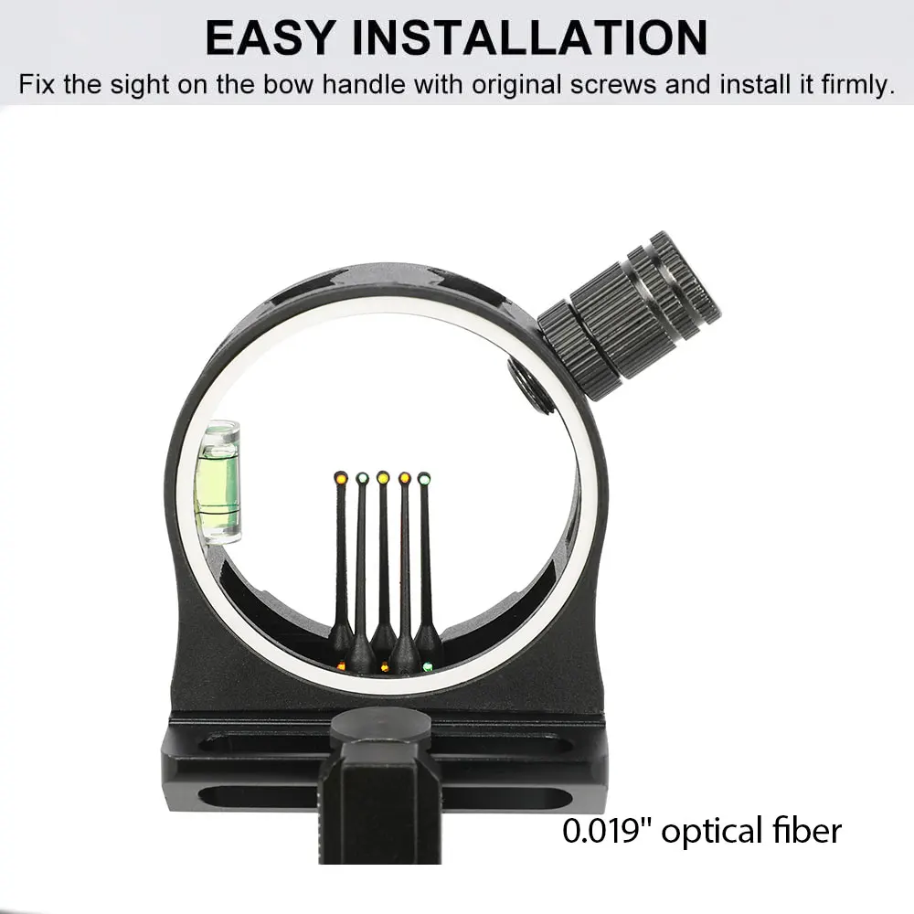 Kits de mira de arco de tiro con arco AME1000, estabilizador de apoyo de flecha mejorado, mira abierta para arco compuesto al aire libre, caza, tiro, accesorios RH - imagen 4