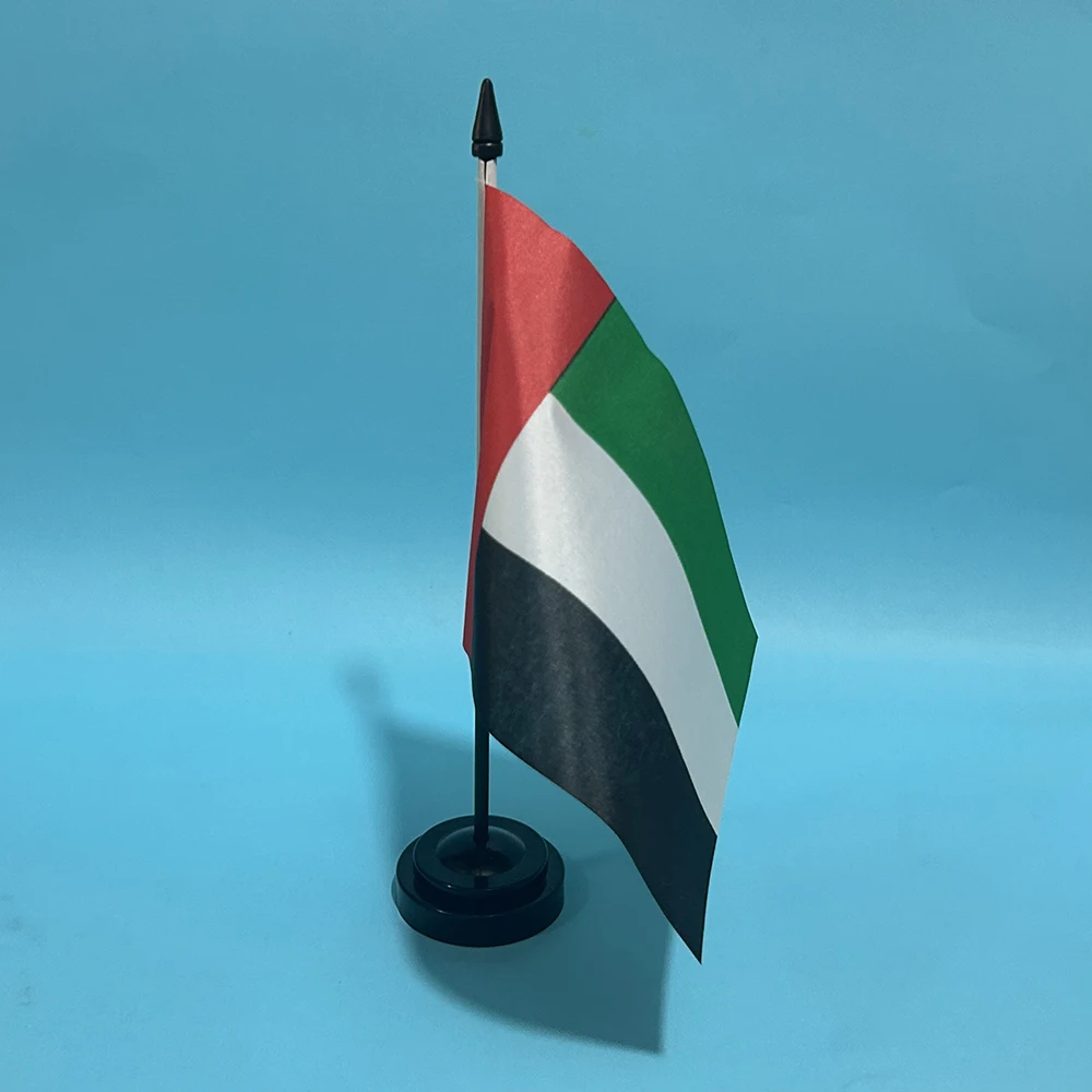 Bandera de escritorio de la oficina SKY FLAG, bandera de los Emiratos Árabes Unidos, 14x21cm, poliéster, bandera nacional de los Emiratos Árabes Unidos, bandera de país, adornos de escritorio, banderas - imagen 5