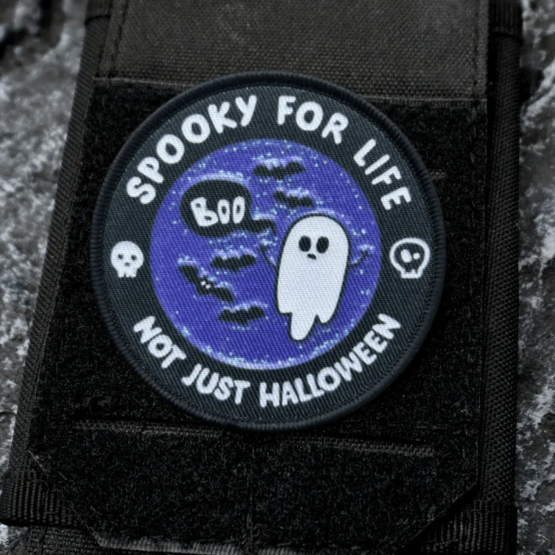 Punk fantasma impreso gancho y bucle emblema moral parche táctico insignia militar brazalete de combate mochila pegatinas