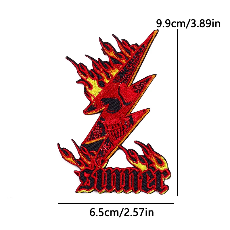 Parche bordado con cabeza de calavera, parches para planchar para chaqueta, gorra, ropa de calle, estilo urbano Hip Hop, diseño gótico Rock, insignias térmicas para coser - imagen 4