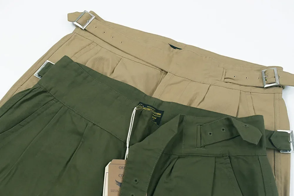 Pantalones caqui de la Segunda Guerra Mundial para hombre, pantalones informales Vintage para hombre, pantalones de chándal de pierna recta de soldado americano, pantalones tácticos de uniforme estadounidense para hombre - imagen 3