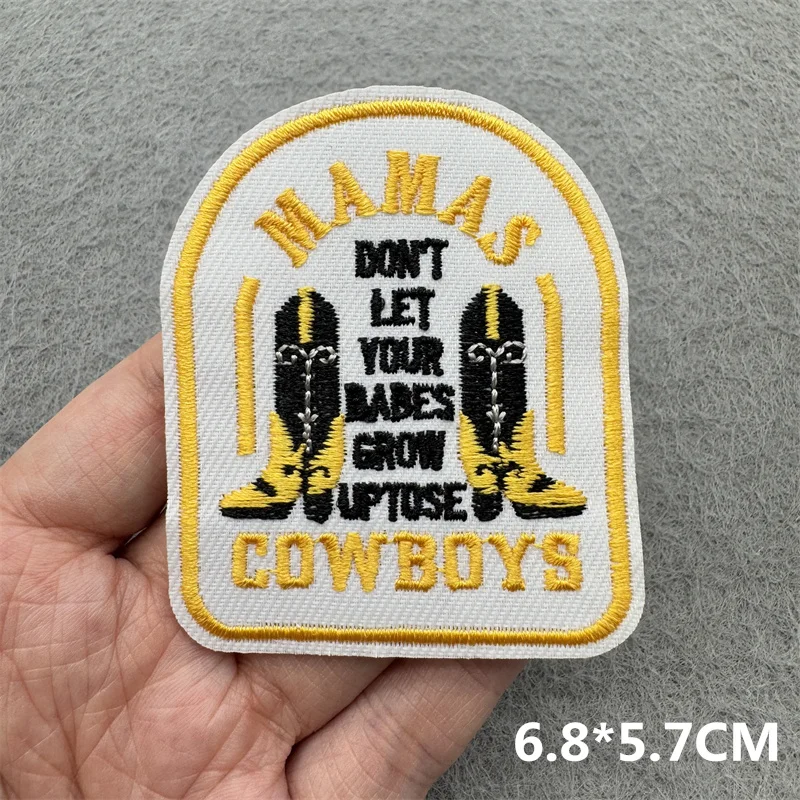 Parches bordados de vaquero occidental, botas DIY, parche de caballo para ropa, parches para planchar, chaquetas, mochilas, sombreros, insignias para coser, parches - imagen 5