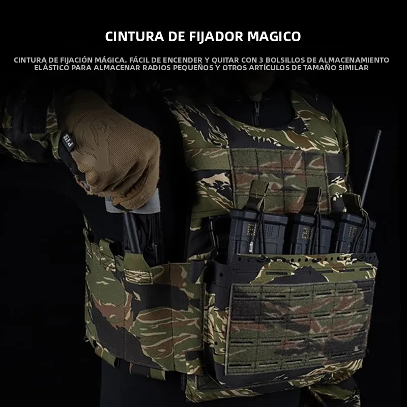Portaplatas táctico SS LV119 – Chaleco ligero camuflaje raya de tigre - imagen 5