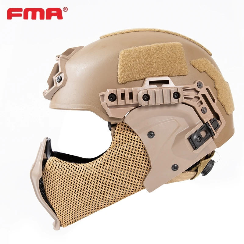 Casco táctico EX máscara facial todo terreno protección oídos - imagen 4