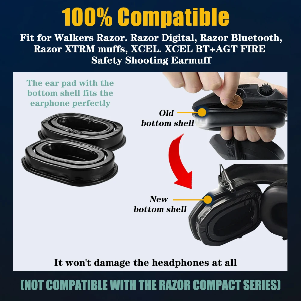 Almohadillas de Gel de silicona adecuadas para caminantes, maquinilla de afeitar, Razor Digital, Razor Bluetooth, orejeras Razor XTRM, XCEL, XCEL BT + AGT FIRE - imagen 5