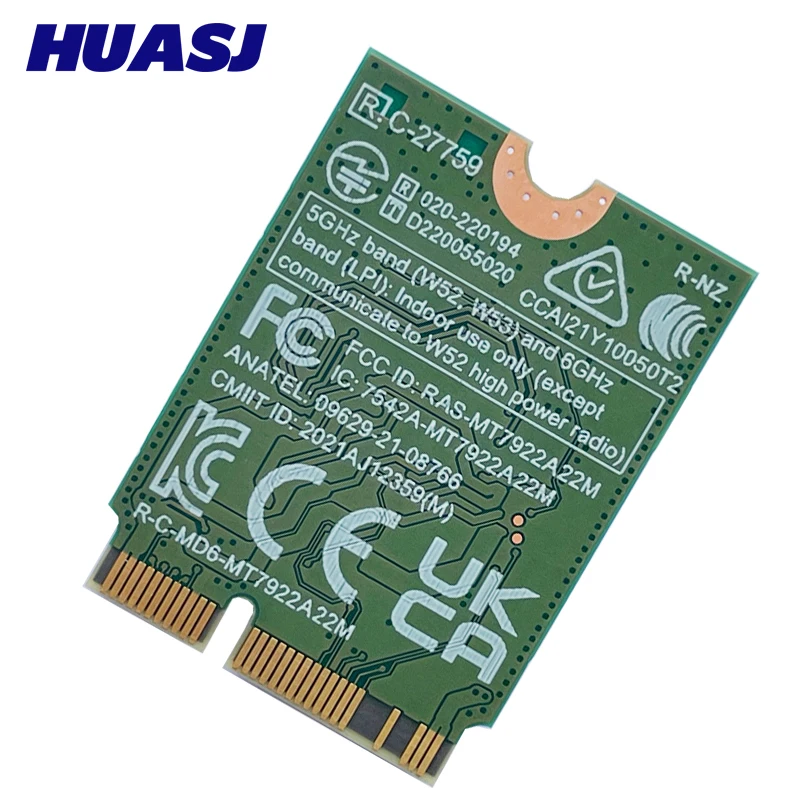 WiFi 6E MT7922 M.2 tarjeta inalámbrica 5374Mbps Bluetooth 5,2 adaptador de red 802.11ax 2,4G/5G/6GHz MediaTek MT7922 MU-MIMO Win 10 11 - imagen 5