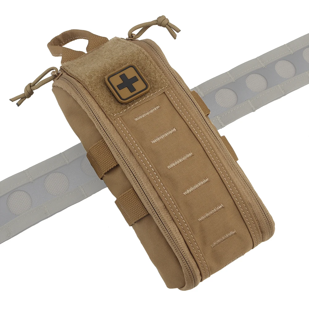 Kit de primeros auxilios vacío, bolsa médica IFAK, paquete de liberación rápida, lengüeta de tracción, Clip MOLLE, bolsa de emergencia, Camping, senderismo al aire libre - imagen 3