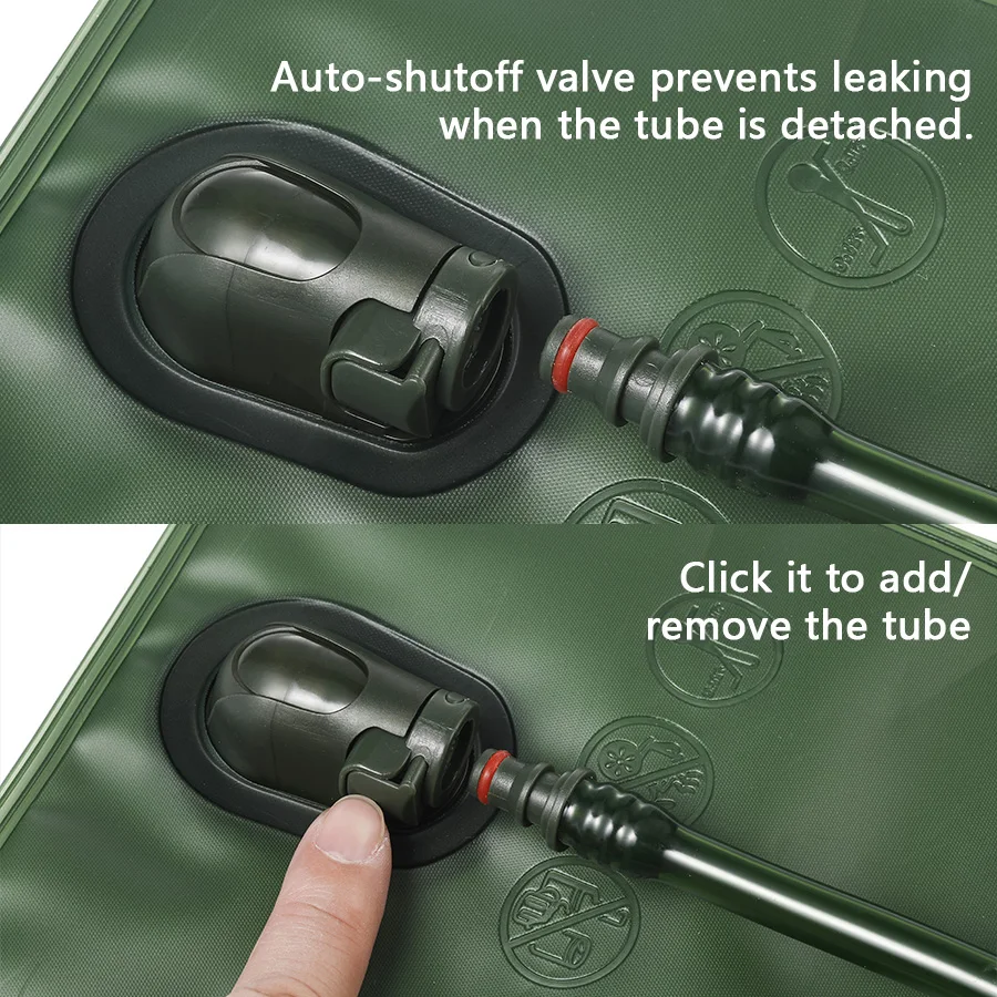 Mochila de senderismo de liberación rápida de 1,5 L-3,0 L, bolsa de agua a prueba de fugas, bolsa de agua sin BPA adecuada para acampar, andar en bicicleta y correr - imagen 5