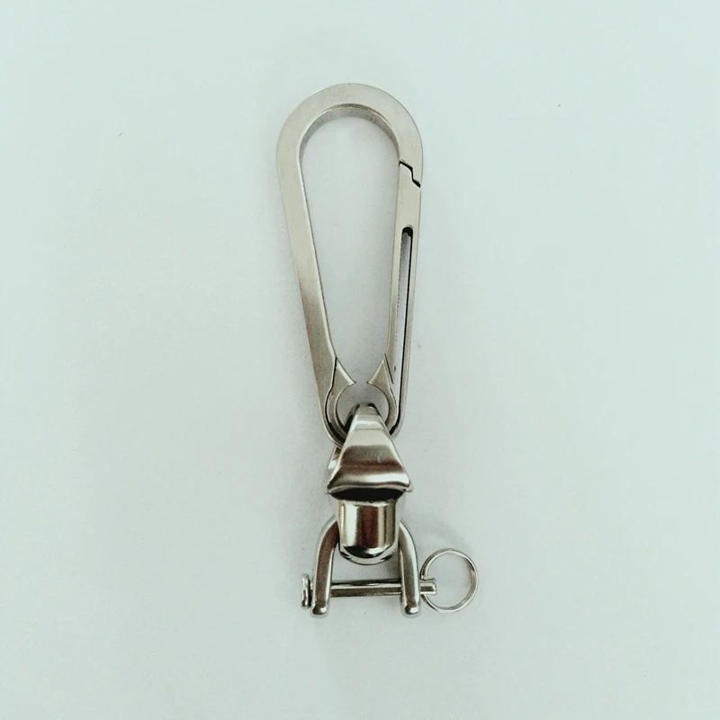 LLavero de aleación de titanio para hombres y mujeres, hebilla de herradura, articulación Universal giratoria, antipérdida, Simple, enlace de anillo, colgante de cintura - imagen 3