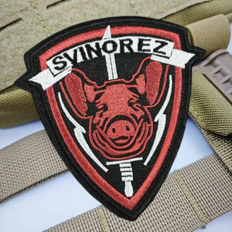 SVINOREZ parche bordado 3D chaleco táctico gancho y bucle sombreros insignia de moral mochila pegatinas decorativas brazalete parches para ropa - imagen 5