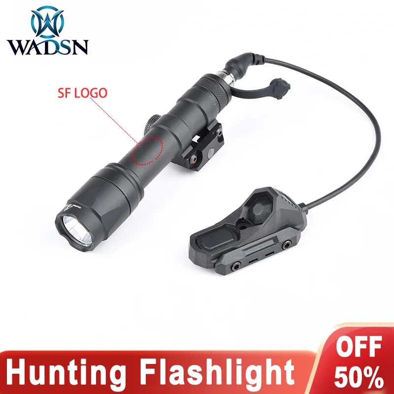WADSN-linterna de caza PEQ SF M600C M300A, luz de explorador blanca AXON, interruptor de presión de doble función, compatible con riel de 20mm, accesorio para Airsoft