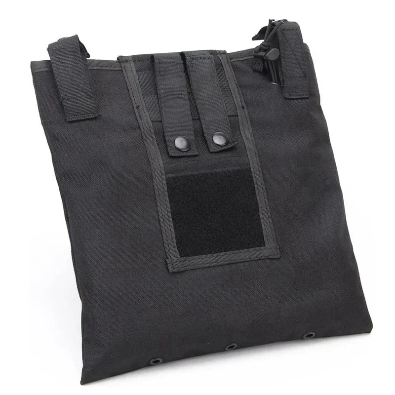 Bolsa de basura plegable Molle, bolsa de utilidad fácil de recuperar, estuche de municiones con cordón para acampar y cazar al aire libre