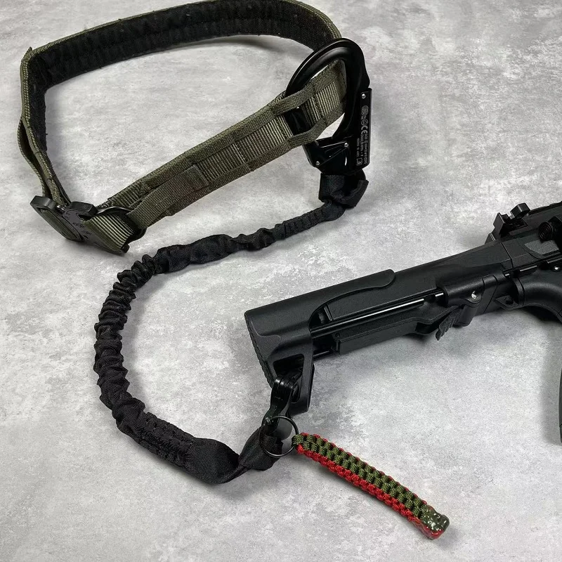 Cuerda de seguridad elástica táctica 35KN para caída en el aire, hebilla drapeada de doble extremo de liberación rápida, correas, hebilla de rana, colgante rápido