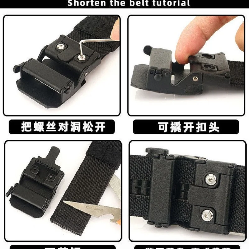 Cinturón táctico de nailon con hebilla de liberación rápida - imagen 5