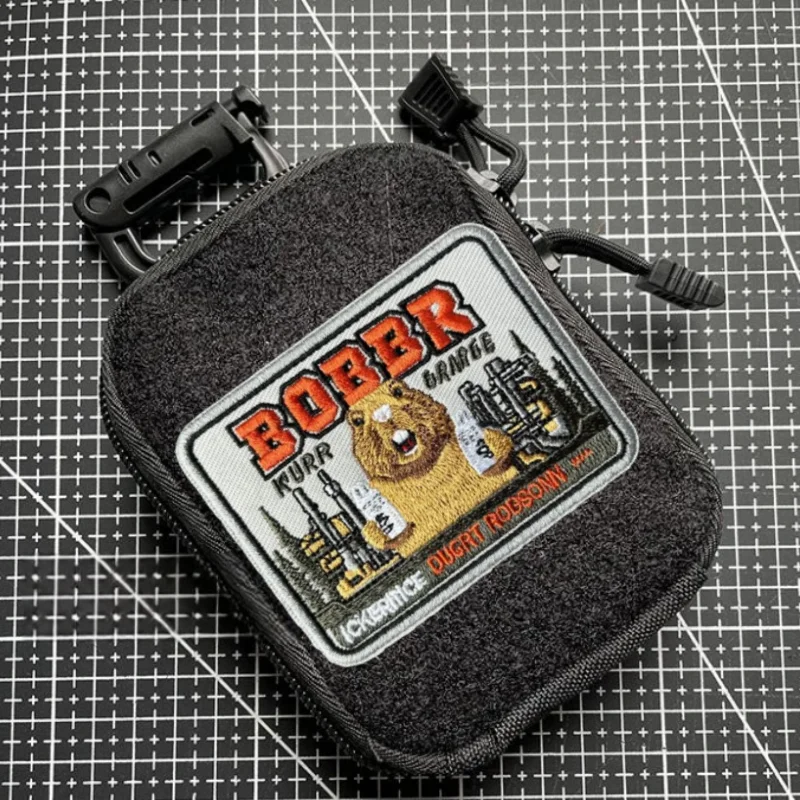 Parche de castor bonito, insignia de moral táctica, bordado militar, gancho y bucle, mochila, accesorios de decoración de ropa, pegatina, brazalete - imagen 3