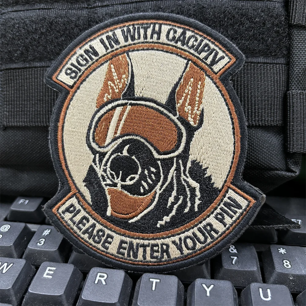 Parches tácticos bordados para mochila, pegatinas de ropa con dibujos animados de perros, bonitos animales, insignia de moral para mascotas, apliques para perros - imagen 5