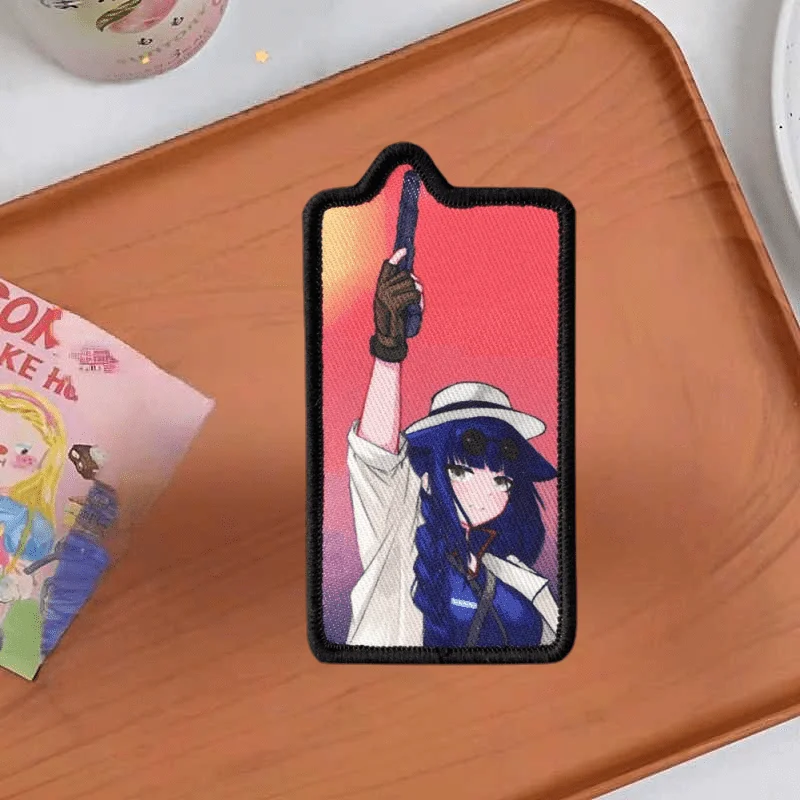 Parche táctico con estampado de Chica de Anime, insignia de moral con gancho y bucle, pegatinas decorativas para mochila al aire libre, parches para brazalete para ropa - imagen 5