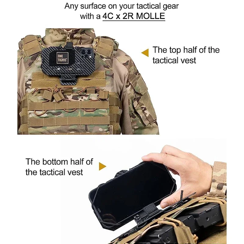 ONETIGRIS Soporte MOLLE para teléfono táctico portador placa - imagen 3