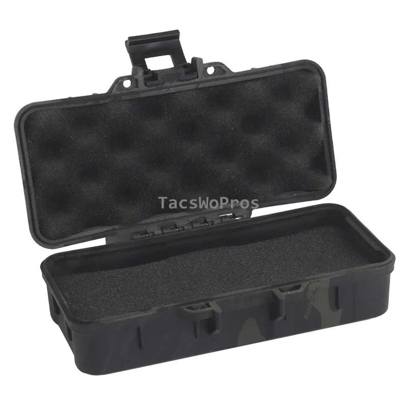 Caja de almacenamiento de herramientas de caza táctica, linterna de tiro Airsoft para exteriores, estuche de tienda de protección acolchado de espuma láser, 15,2x6,3 cm - imagen 3