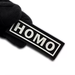 Parche de gancho y bucle de PVC HOMO, insignia moral al aire libre, insignias tácticas, parches de accesorios de ropa