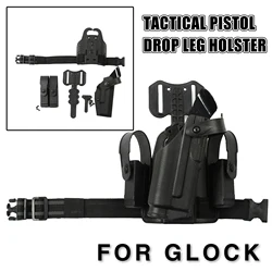 Funda de pierna Glock táctica con bolsa MOLLE para cargadores