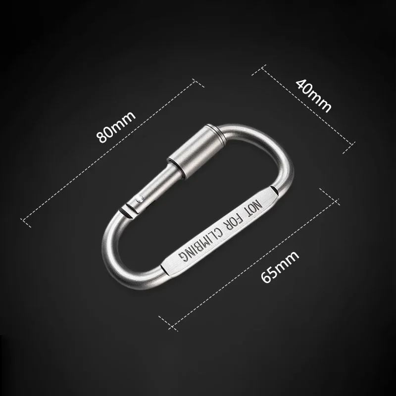 EXCELLENT ELITE-mosquetón de aluminio de 2 piezas, Clip de llavero EDC fuerte y ligero, anillo en D, para Camping, pesca, senderismo - imagen 2