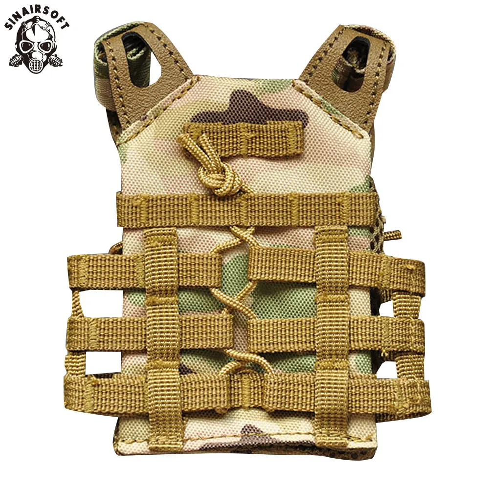 SINAIRSOFT chaleco táctico militar Molle, Mini Chaleco de caza en miniatura, Enfriador de bebidas, correas de hombro ajustables - imagen 4