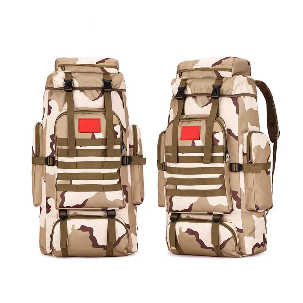 Mochila de camuflaje para hombre, bolsa de montañismo, capacidad extra grande, equipaje de viaje, bolsa de almacenamiento, 85 L - imagen 3