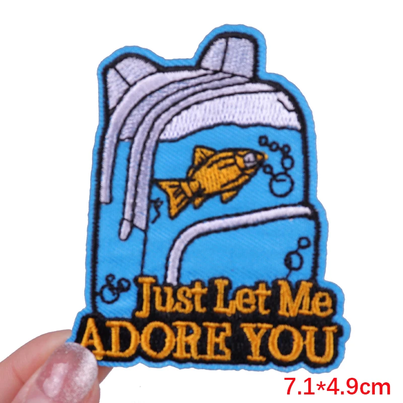 Parche bordado de dibujos animados, parche de letra motivadora, parches bordados para planchar para ropa, parches de flores con letras en ropa DIY - imagen 5
