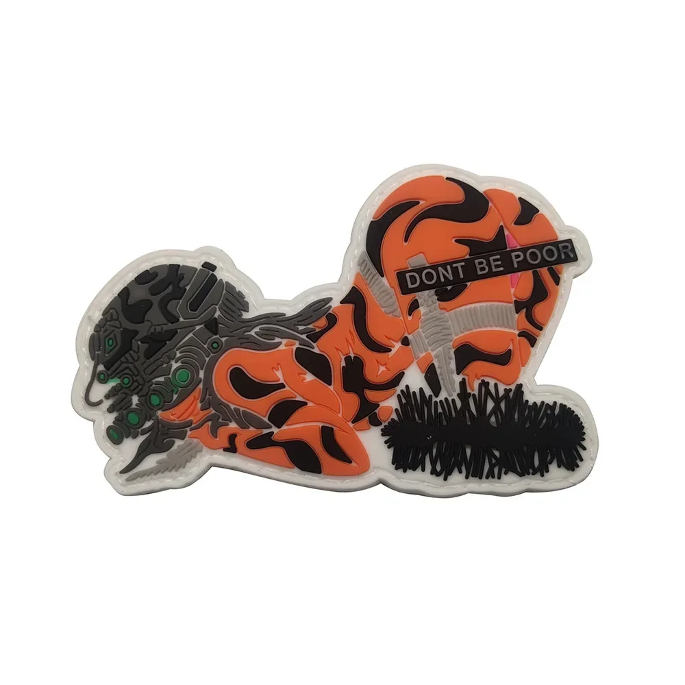 Parches adhesivos 3D de PVC suave con gancho y bucle para ropa, pegatina de belleza de visión nocturna, insignia de moral táctica en mochila, Parche de chaqueta - imagen 3