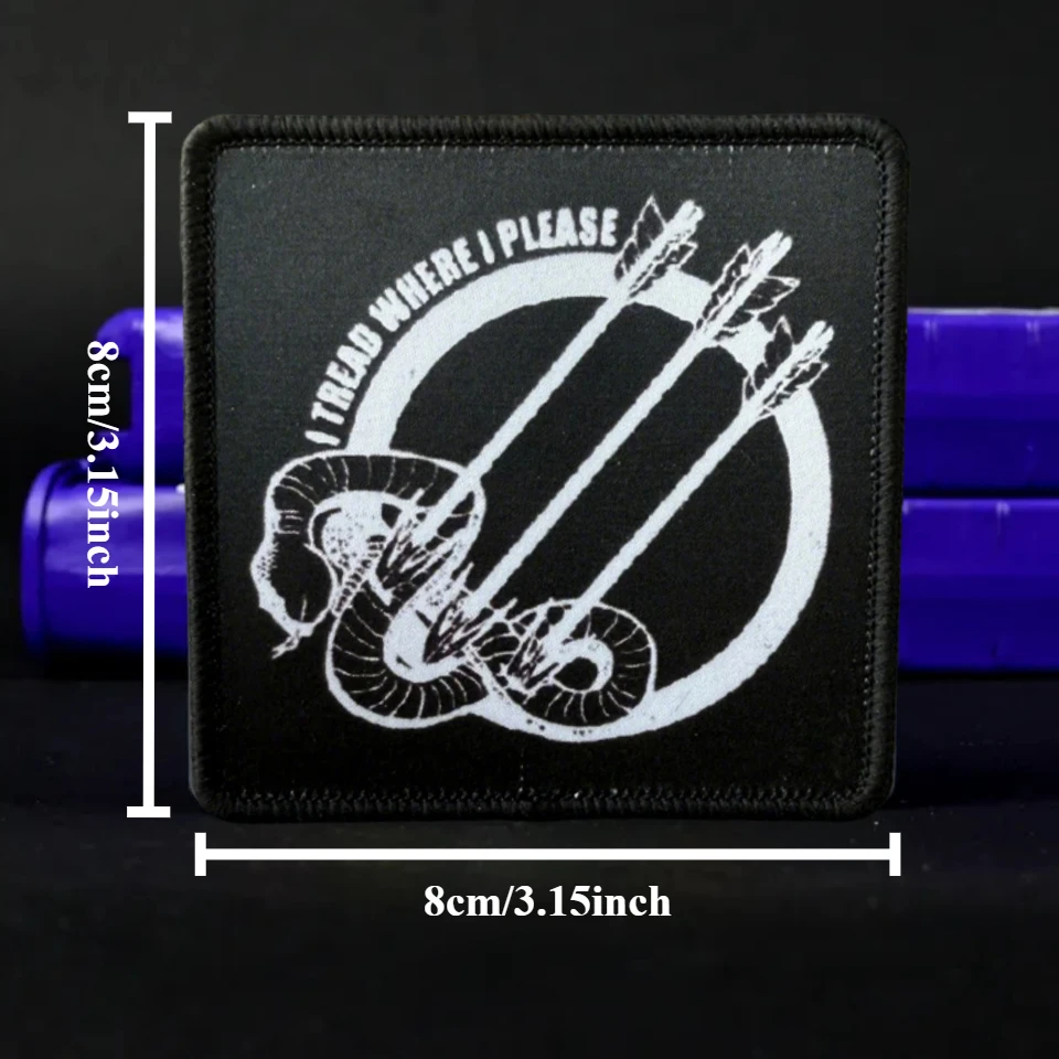 Pisada donde por favor parche táctico estampado Punk parches de gancho y bucle insignia de moral militar al aire libre ropa pegatinas para mochila - imagen 3