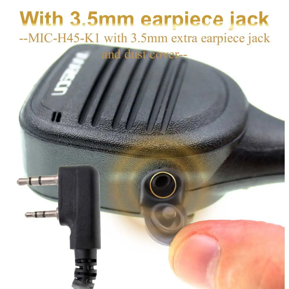 Para TH-UV8000D UV-5R BF-888S UV-5R Etc micrófono impermeable PMMN4021-K1 altavoz micrófono para Baofeng Puxing Quansheng Radio bidireccional - imagen 4