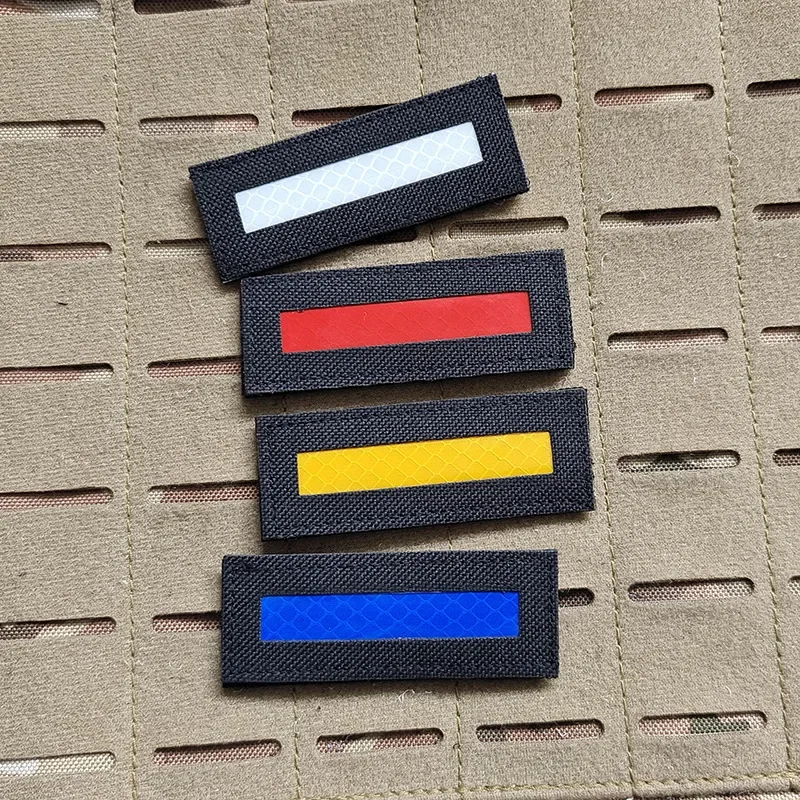 Tira reflectante de PVC con gancho y bucle, parches IR llamativos en la noche, bordado de brazalete, mochila, sombrero, parche táctico de tela para ropa - imagen 3