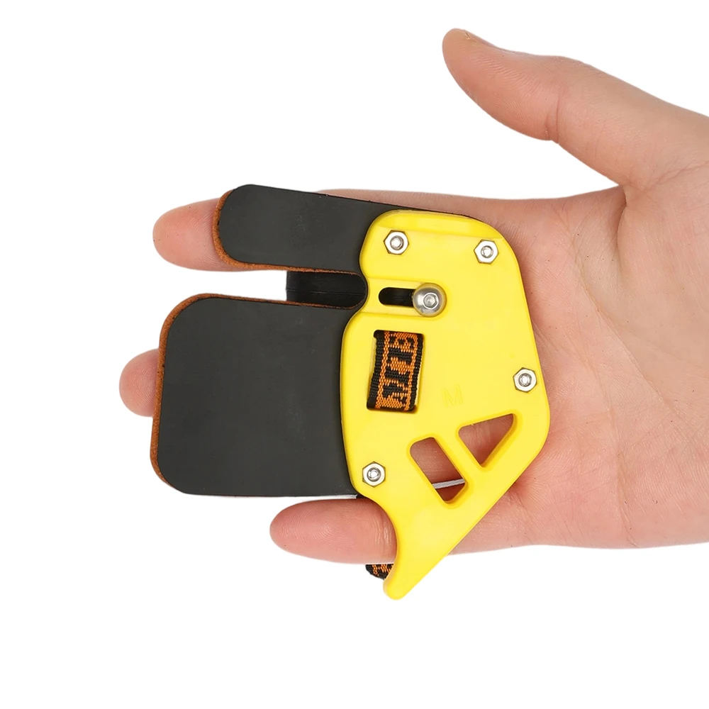 Protector de dedo S/M/L, protección de dedo para tiro con arco, pestaña para dedo para arco tradicional, arco recurvo, caza, tiro, flecha, dispositivo de protección - imagen 5