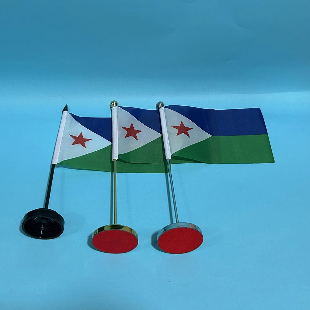 Bandera de Djibouti de escritorio en poliéster, decorativa - imagen 2