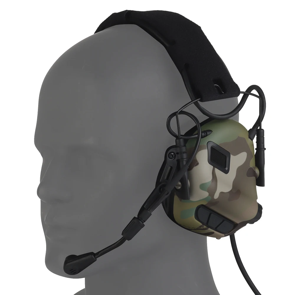 Orejeras de tiro de 7,0 Gen, auriculares tácticos con reducción de ruido, auriculares activos con riel para casco, brazo de auriculares, adaptador PTT Kenwood - imagen 5