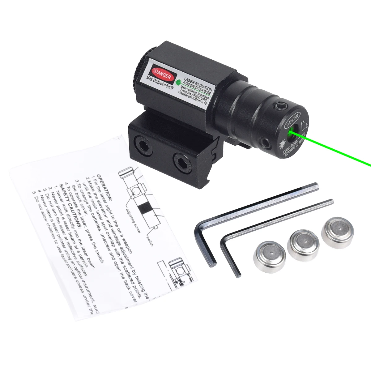 Mira láser táctica punto rojo universal 11mm 20mm montaje riel Picatinny pistola rifle - imagen 2
