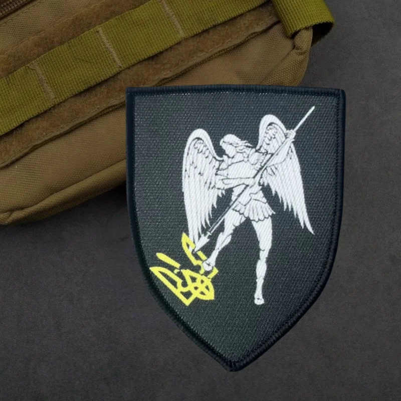 Parche con estampado del Arcángel Michael, chaleco táctico, gancho y bucle, insignia decorativa de moral, pegatina para mochila, parches para brazalete para ropa - imagen 4