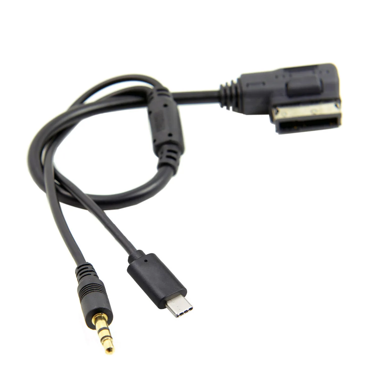 CY-Cable adaptador auxiliar de Audio estéreo para coche, adaptador de Audio y USB-C de 3,5mm para VW, AUDI 2014, A4, A6, Q5, Q7 a AMI MDI - imagen 4