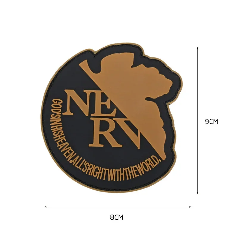 Insignia de moral de gancho y bucle 3D PVC neón Genesis EvaPatches brazalete táctico militar que brilla en la oscuridad parche mochila ropa pegatina - imagen 4