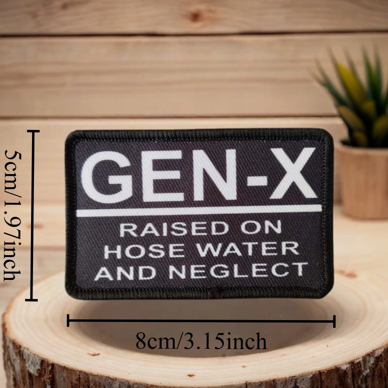 Parche de impresión táctica GEN-X, insignia de moral con gancho y bucle divertido, accesorios de decoración para mochila, pegatinas, parches DIY para ropa - imagen 3