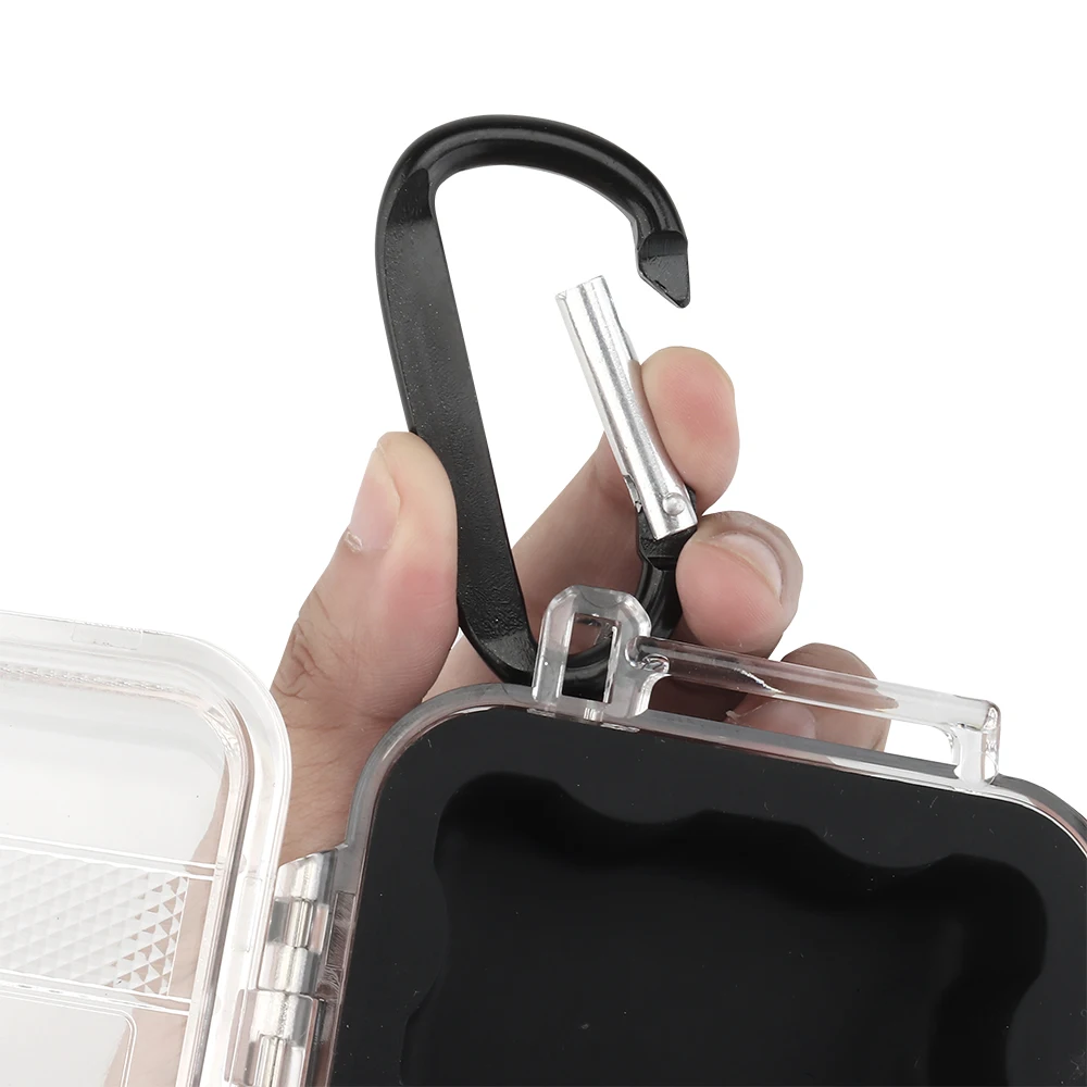 Mini caja de almacenamiento táctica para colgar, con gancho, almohadilla de silicona desmontable, caja de herramientas impermeable, para acampar, herramientas EDC, Paintball - imagen 2