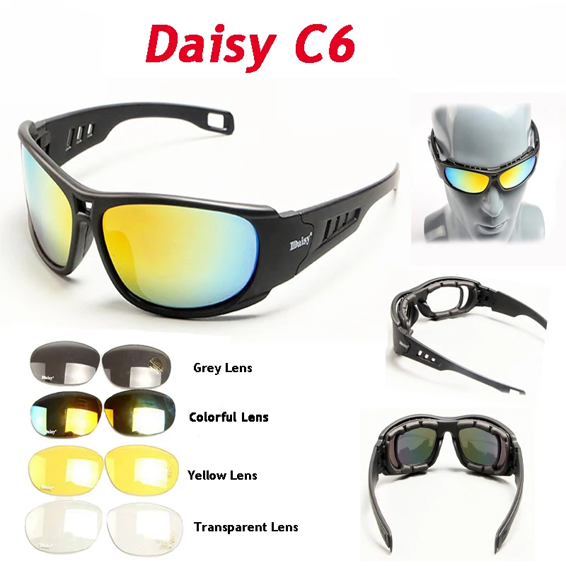 Gafas de sol UV para deportes de ciclismo al aire libre para hombre, gafas de tiro tácticas militares, gafas para pistola de aire, caja Original - imagen 2