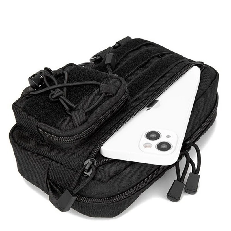Bolsa EDC 1000D, bolsa organizadora Molle, bolsa de herramientas EDC de utilidad, bolsa Modular Horizontal, riñonera para exteriores, riñonera de caza EMT - imagen 4
