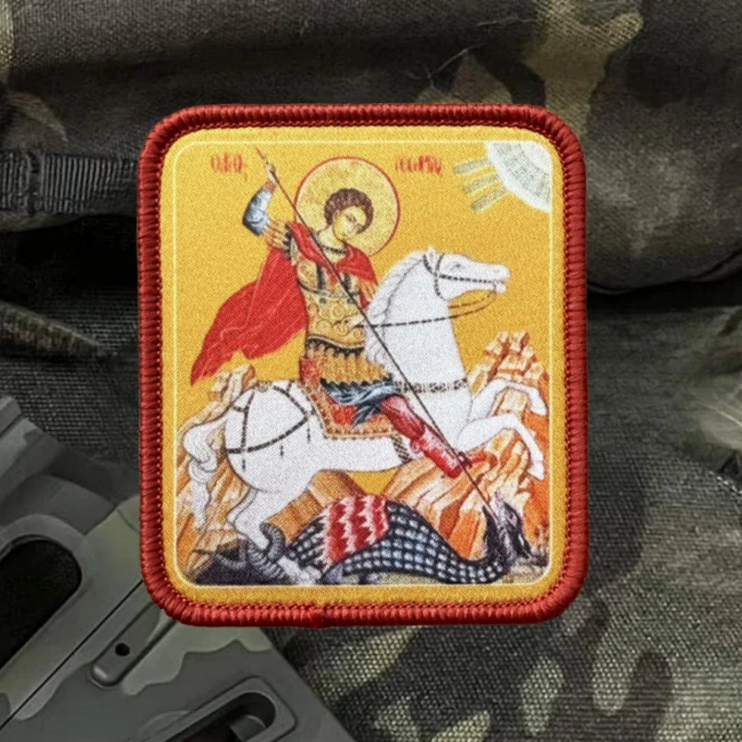 Parches tácticos de St. George The Victor Morale para ropa, parche de gancho y bucle impreso, pegatina para mochila táctica del ejército militar - imagen 4