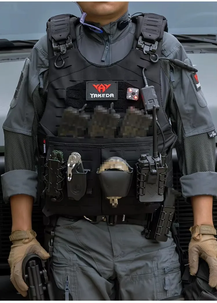 Chaleco portador de placa YAKEDA, chaleco táctico de liberación rápida, corte láser, PALS, entrenamiento de caza, MOLLE MC, camuflaje con inserto magnético - imagen 2